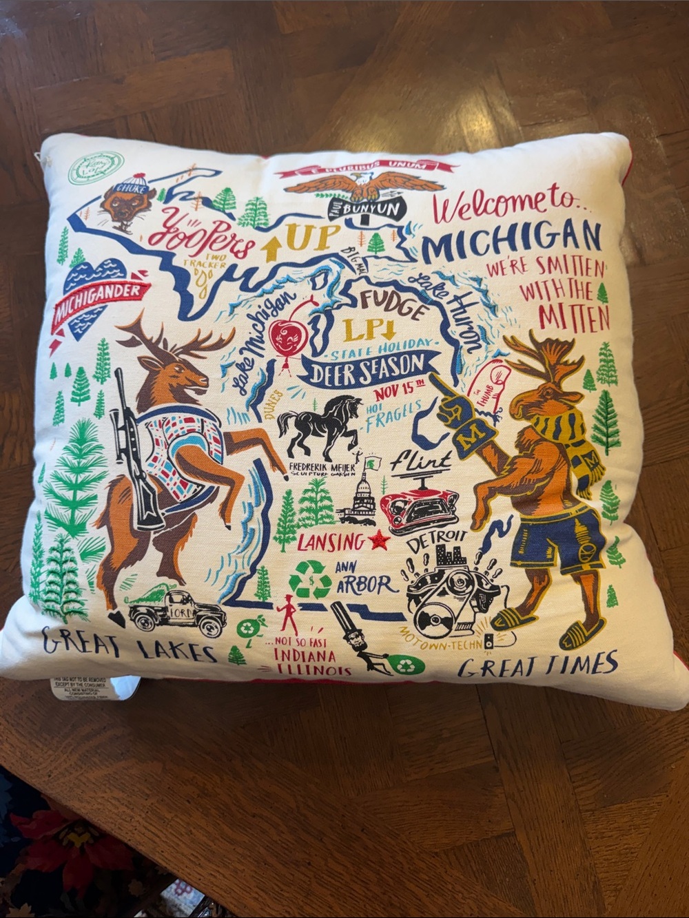 Primitives by Kathy Michigan Illustrated Decorative Pillow